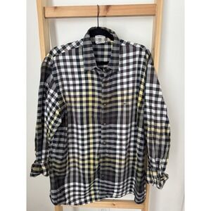 Lacoste Men Regular Fit Button Up Shirt Size 44 Plaid (B2)